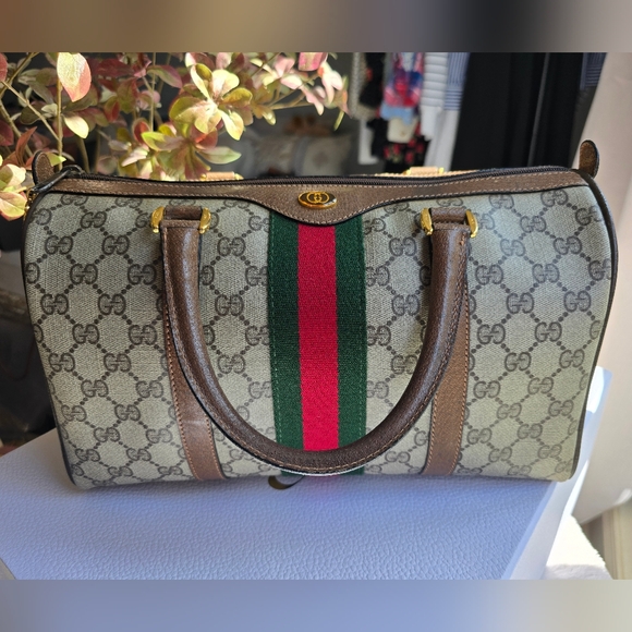 Vintage Gucci GG Supreme Boston Bag - Picture 1 of 16